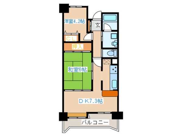 ダイアパレス泉崎(302)の物件間取画像